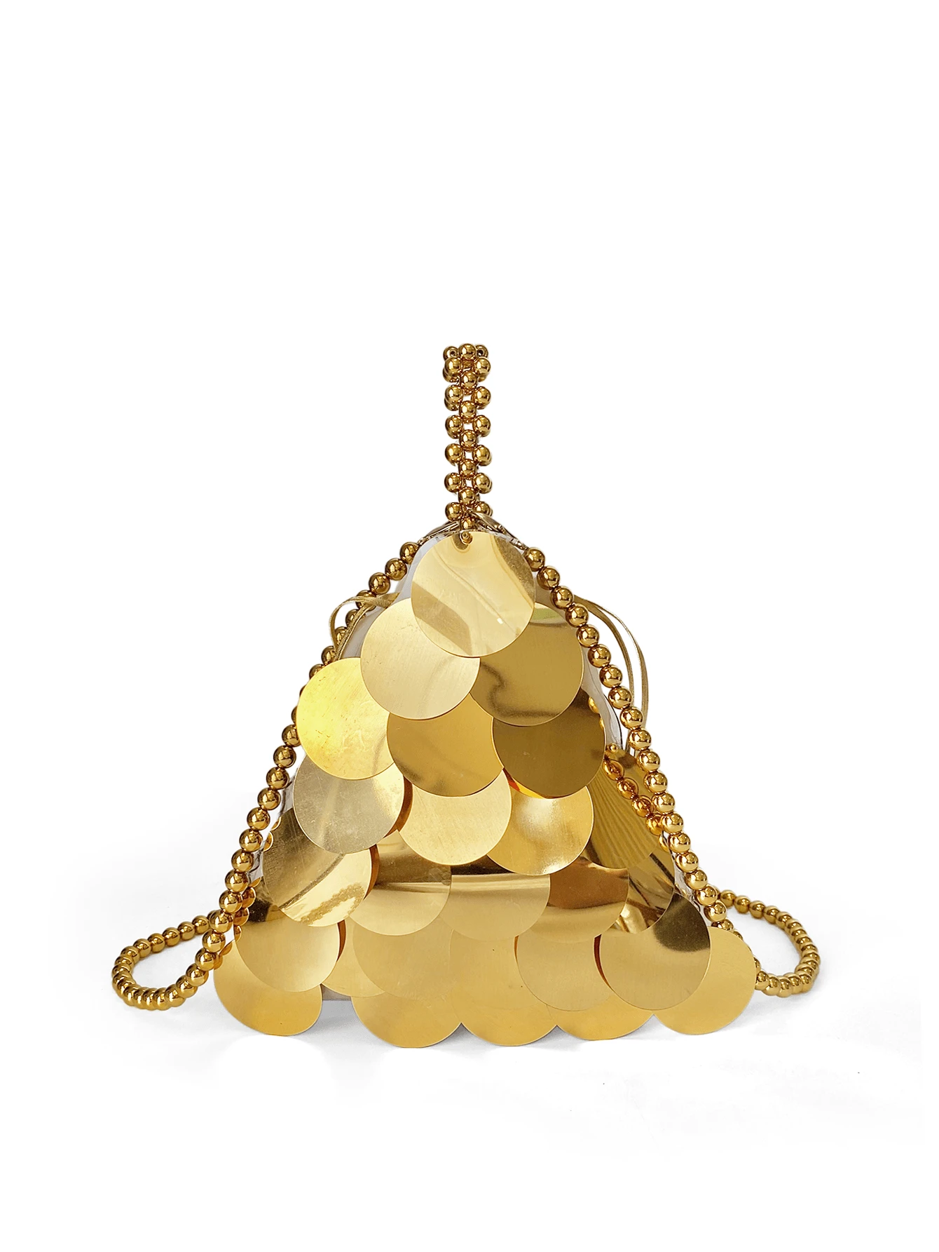 Nowy 2024 koreański styl niszowy projekt kobiety trójkąt cekiny torebka i torba crossbody, modny i stylowy - Złoto - Zobacz 1