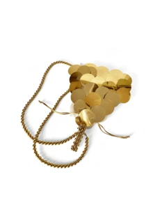 Nowy 2024 koreański styl niszowy projekt kobiety trójkąt cekiny torebka i torba crossbody, modny i stylowy - Złoto - Zobacz 8