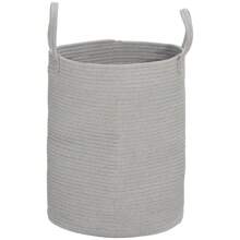 HOMCOM Laundry Hamper, Cotton Rope Laundry Basket With Handles, Collapsible Washing Bin