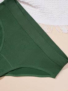 5 件装多色无缝低腰收腹舒适透气女式比基尼三角裤 - 彩色 - 查看 7