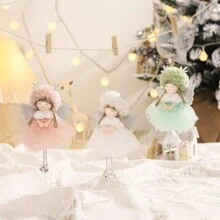 1 件/3 件圣诞装饰，创意蓬松羊毛天使饰品，卡通围巾小雕像挂饰，圣诞树装饰，家居壁挂装饰，农舍装饰，场景装饰，派对装饰，圣诞节 - 彩色 - 查看 2