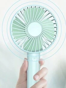 5 Units Mini Portable Rechargeable Fan Battery Operated 3 Speeds USB LED Promotion - 藍色 - 查看 5