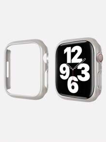1pc Apple Watch Case, Half-Covered PC Hard Shell Protective Cover Without Screen Protector, Compatible With Apple Watch Series 9/8/7/6/5/SE/4/3, 38mm/40mm/41mm/44mm/45mm/49mm (Watch And Band Not Included)