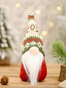 1 Pieza/3 Piezas Decoraciones de Navidad, Sombrero de Punto de Copo de Nieve Muñeco Viejo del Bosque Ornamentos, Al lado del Árbol de Navidad Muñeco sin Rostro Creativo, Decoración de Escena, Fiesta Festiva Decoración del Hogar, Halloween, Decoración de Halloween