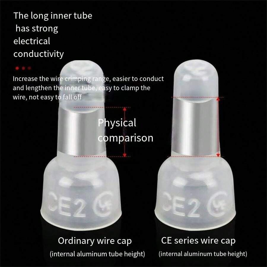 Assorted Nylon Cable End Crimp Terminal, Wire Nut Cap, Wire Quick