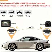 Bileeko Wireless 5" Monitor Backup Camera Wireless Car Rear View HD Parking System Night Vision Licese Plate Camera - 5in Wireless Kit - View 7