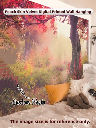 1pc Customized Photo Wall Hanging, Large Size Digital Printing Peach Velvet Tapestry, Suitable For Wall Decor, Background Cloth, Tablecloth, Curtain, Beach Towel, Floor Mat, Beach Shawl Gifts Birthday Graduation,Multi-Functional,Adjustable,Durable,Ornamental,Reusable,Exquisite,Adorable,High-Quality,Modern,Colorful,Cute,Comfortable,Stylish,Custom,Personalized,Unique,Ideal Gifts For Him,Ideal Gifts For Her,Home Refresh,Customized Wall Art