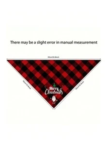 1/2 Pcs Christmas Triangular Scarf, Bib, Pet Party, Family Members, Pet Scarf, New Year Celebration, Christmas Tree Decoration, Napkin