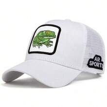 1pc Men's Frog Embroidered Baseball Cap, Animal Pattern Trucker Hat, Outdoor Sunscreen Casual Mesh Cap For Spring & Fall Travel, Vacation - Multicolor - View 15