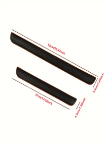 4pcs Rubber Car Door Sill Protector, Door Entry Edge Guard Trim Anti-Scratch Exterior Parts, Auto Decorative Accessories