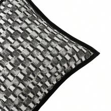 1pc Luxury Thick Throw Pillow Cover Decorative Black White Tassel Cushion Cover For Sofa Livingroom Bedroom Plaid Pillowcase Home Cushion Case