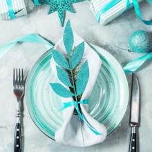 1 pieza/3 piezas/6 piezas/12 piezas Planta artificial con hojas con brillo, decoración de árbol de Navidad artificial y lindo, para arreglos florales en jarrones de sala de estar y dormitorio, boda, fiesta, decoración del hogar, relleno de escritorio. Decoración de Halloween, suministros de Acción de Gracias y Navidad, decoración del hogar, decoración de mesa, decoración navideña