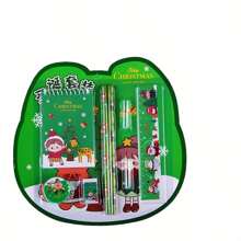 Christmas Decoration 1set 8pcs Christmas Themed Mechanical Pencil Student Stationery Gift Set, Wholesale Kindergarten Prizes,Back To School