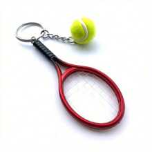Miniature Simulation Tennis Racket Keychain - The Perfect Gift For Tennis Fans, Women And Couples Halloween Car Accessories Bag Charm School Cute Goth Y2k - Multicolor - View 5