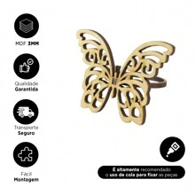 Set Of 15 Decorative Ring Napkin Holders - Various Models. - Butterfly - View 3