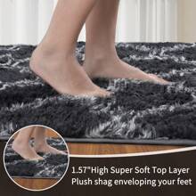 Sour Lemon Large Size Fluffy Rugs, Non-Slip Soft Shaggy Floor Carpet Mats & Rugs For Room Decor, Washable Nonslip Modern Area Rug, Modernstyle Antislip Decorative Carpets For Home Livingroom Bedroom Nursery, Big Rug, Large Rug, Home Decor - 灰色燈籠圖案 - 查看 2
