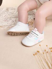 Giày thể thao thời trang cho trẻ sơ sinh, giày thể thao đế mềm chống trượt cho trẻ mới biết đi từ 0-1 tuổi, mùa xuân và mùa thu, trẻ sơ sinh, 0-6-12 tháng, giày trẻ sơ sinh thông thường, dành cho bé trai và bé gái - Hồng - Xem 1