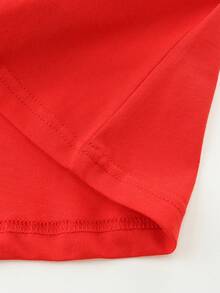 1 szt. Boże Narodzenie Młode Dziewczynki Kreskówkowa Choinka Drukuj Długi Rękaw Casual Princess Dress, Jesień - Czerwony - Zobacz 7