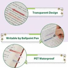 120 pezzi di segnapagina adesivi riscrivibili e riposizionabili di vari colori per libri, forniture per annotazioni di libri, set di 10 fogli di note adesive con righello per contrassegni di indice, pagine di marcatori di colore, indicizzazione, memo di affissione, segnalibri di colore trasparente fluorescente - 1200 adesivi con indice di frecce fluorescenti - Visualizzare 3