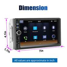ESGOO 7 Inch Double DIN Car Stereos Head Unit Radio Wired Carplay Android Auto MP5 Player Bluetooth Handsfree IPS Touch Screen USB AUX-IN TF Mirror Link