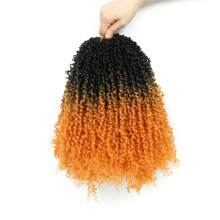 FULCRUM 8/10/12 Inch Yanky Twist Crochet Hair 26 Strands/Pcs Fluffy Spring Mini Twist Crochet Braids Short Bob Passion Twist Curly Synthetic Braiding Hair Extensions For Women & Girls
