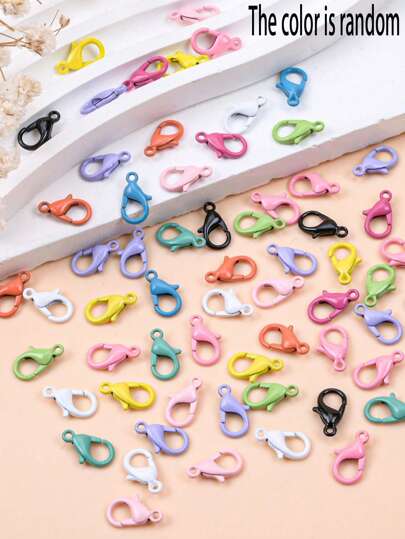 50pcs/20pcs Candy-Colored Lobster Clasps Creative DIY Jewelry Making Materials Zinc Alloy Colorful Hook Clasps For Necklace And Bracelet