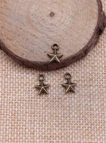 40pcs/Bag 8x11mm Pentagram Star Charms For DIY Earring, Necklace, Bracelet, Keychain Making DIY Jewelry Making - Star - View 7