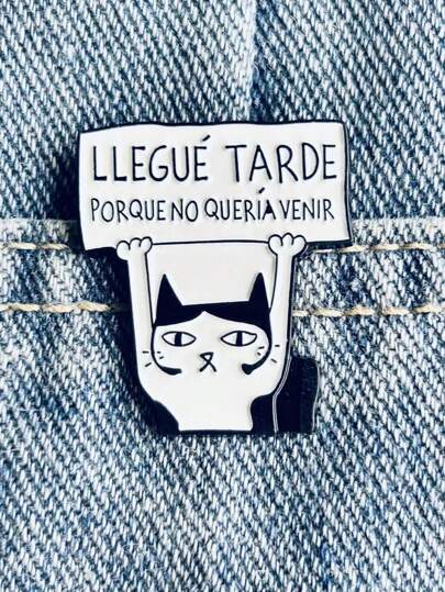 1 pieza Broche de gato negro esmaltado, insignia de solapa de animal de dibujos animados para decoración de chaqueta de moda, mochila, regalo de Halloween para amigos