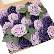 Real Looking Foam Fake Roses With Stems For DIY Wedding Bouquets Bridal Shower Centerpieces Floral Arrangements Party Tables Home Decorations(No Box, Packaged In OPP Bag), Valentine Day, Gift - Multicolor - View 45