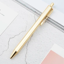 1-3支金色/银色/玫瑰金金属圆珠笔，书写流畅，1毫米中号笔尖，适用于婚礼、商务、办公、学生、教师、男女皆宜，可作为返校礼物