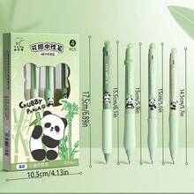 Writing Tool Set, Cute Cartoon Design Retractable Erasable Pen, Blue Erasable Ink, Easy To Erase Ballpoint Pen, Panda Pen, Holiday Gift - Multicolor - View 2