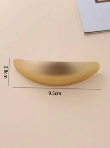 1件金色女士椭圆形装饰时尚法式发夹，适合日常休闲佩戴，金色头饰，女士发饰 - 金色 - 查看 4