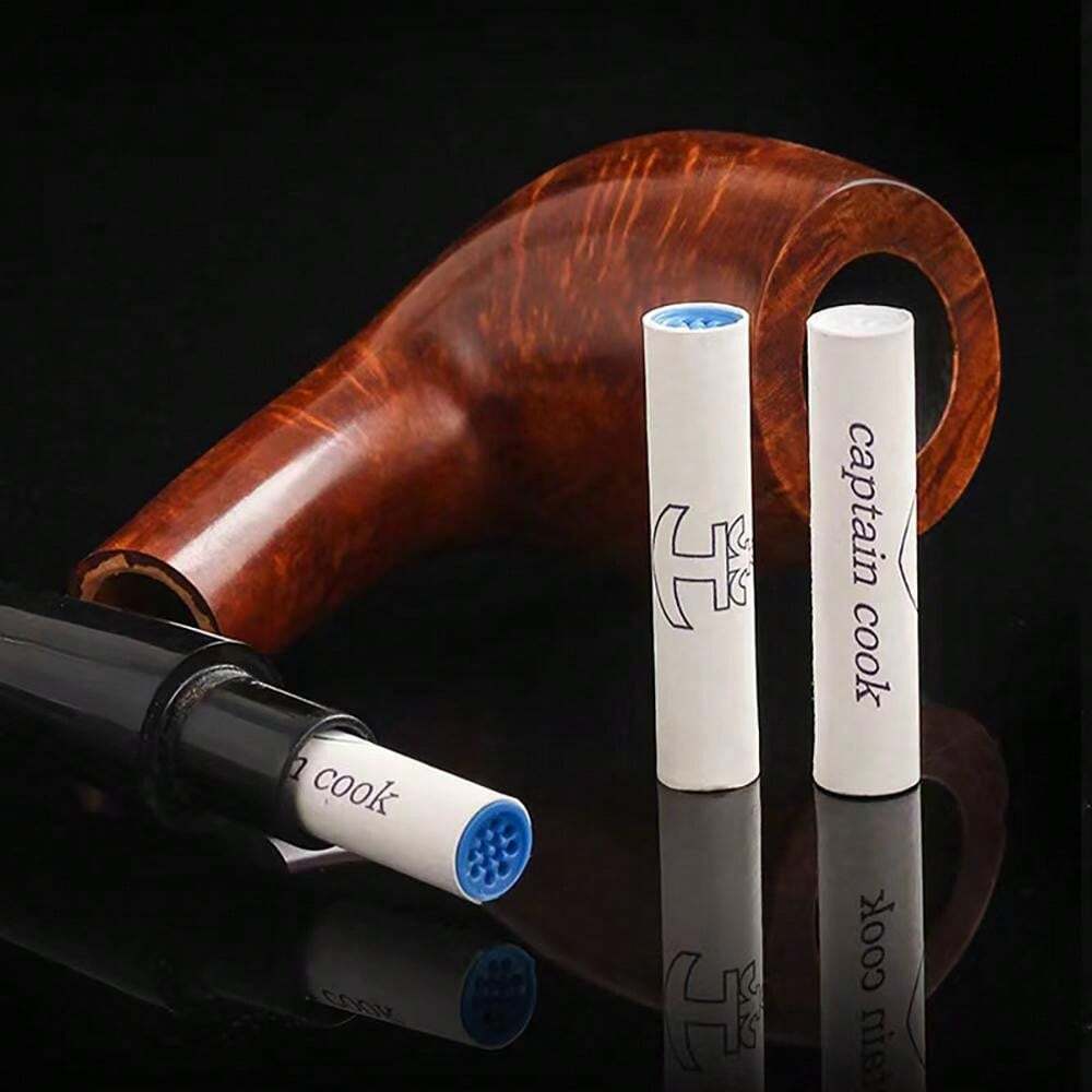 Captain Cook 9mm Activated Charcoal Pipe Filters 50 Count, Smoking