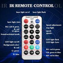 Mslitely Party Laser Lights With Dual LED Disco Vibe Lights, Metal One Piece Body USB Powered With Mounting Bracket And Remote Control, Sound Activated Party Lights For Home Parties, Birthday Parties, Halloween Christmas Day - Black - View 10