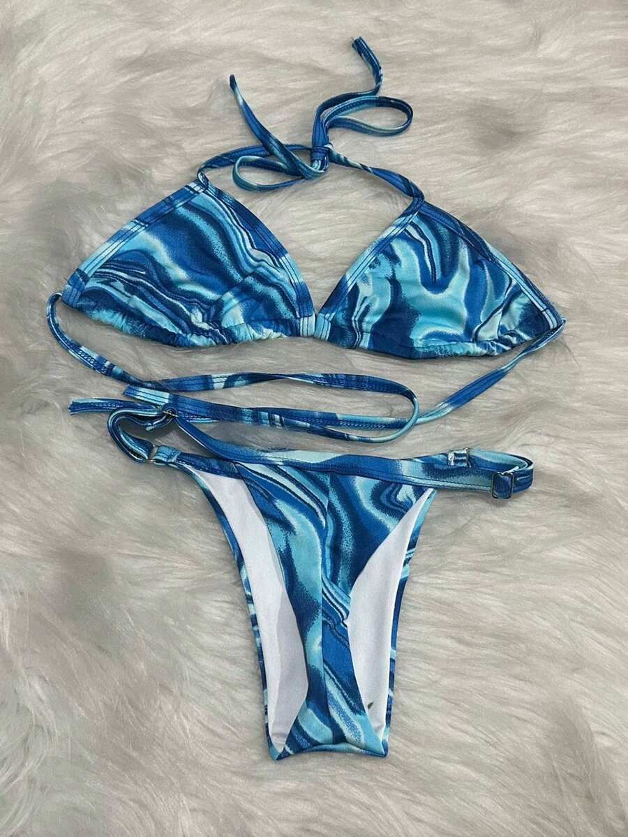 TRICOZHU TwoTone VNeck Bikini Without Padded Panties FIDA Asa Delta