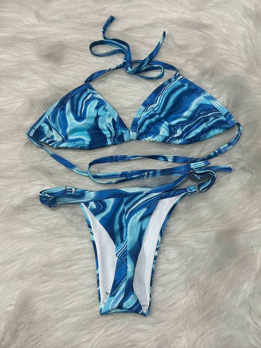 TRICOZHU TwoTone VNeck Bikini Without Padded Panties FIDA Asa Delta