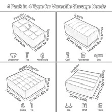 Foldable Underwear And Bras Drawer Organizers, Fabric Closet Dresser Drawers Organizers Dividers, Clothing Storage Organizers Box For Lingerie, Panties, Socks, Briefs,Ties Decorations Decor Festival Decor Room Decor Home Decor Decor Bedroom Decor Dress Pants Shoes Jeans Boots Skirtbedroom,Organizer,Organiser,Home Storage,White T Shirt Women,Black Pants Women,Ladies Winter Clothes,Dress,Winter Clothes For Ladies,Elegant Woman Dresses,White Shirt For Ladies,Long Sleeve,White Jumpsuit For Women,Spring Dresses For Women,Spring Outfits For Women,Spring,Spring Clothes,Minimalist,Summer Tops