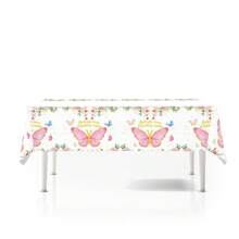 3 件生日派对一次性铝箔桌布，卡通印花宴会餐具，派对装饰长方形桌布，108*180 厘米，圣诞节 - 彩色 - 查看 12