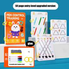 Conjunto de cuadernos mágicos reutilizables Montessori para niños: Entrenamiento de control de bolígrafo y libro de ejercicios educativos de dibujo, con bolígrafo borrable y recambios, desarrollo de habilidades de escritura temprana, juguetes Montessori, juguetes para niños, útiles escolares