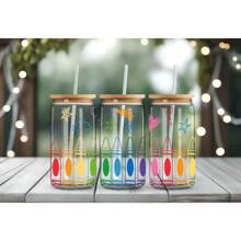 4 piezas Pegatinas de la serie Día del Maestro con transferencia UV DTF para hoja de pegatinas resistente al agua para tazas de vidrio Libbey de 16 oz, tazas decorativas, útiles escolares, manualidades y suministros de arte DIY, pegatinas de transferencia