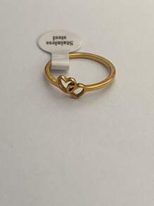 Stainless Steel Ring - 金色 - 查看 2