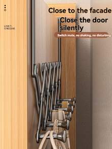 Over The Door Hanger, Over The Door Hooks For Hanging, Towel Racks For Bathroom Door With 6 Hooks Hanging Storage Shelves For Living Room, Bathroom, Bedroom, Kitchen, Etc - Multicolor - View 7