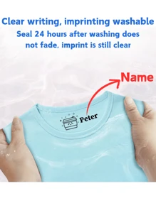 Sello con el nombre del niño a prueba de agua e incoloro, pegatina con nombre de guardería, suministros de entrada con sello de nombre de bebé, sello para ropa de bebé, material saludable para usar con confianza, patrón de dibujos animados + nombre exclusivo, decoraciones familiares para baby shower, regalos de Nochevieja, regalos de vuelta al cole, regalos de invierno, regalos del Día de San Valentín para niño y niña
