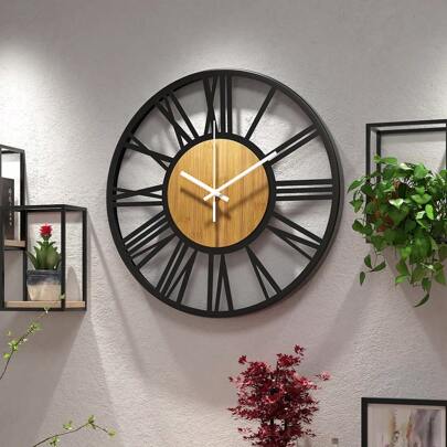 Vintage Roman Numeral Colorful Dial Minimalist Wall Clock, Home Decor, Room Decor, Gift, Birthday, Graduation, Digital Clock, Alarm Clock, Bedroom Decor, Dorm Decor, Back To School, School Supplies