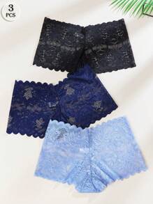 APRSEA 3 chiếc quần lót ren gợi cảm cho nữ, quần lót khoét rỗng thoáng khí - Nhiều màu - Xem 1