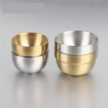 304 不锈钢烈酒杯，双层隔热小酒杯，迷你茶杯 - 彩色 - 查看 10