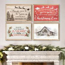 1 件帆布圣诞装饰乡村风墙面艺术易于悬挂的圣诞平安夜农舍标志、圣诞墙面装饰、愿你永远不会长得太大而无法探索天空标志、复古节日礼物墙面装饰、圣诞装饰墙面艺术、用于房间装饰的圣诞装饰海报、最佳圣诞礼物 - 彩色 - 查看 1