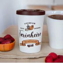 Flour Jar 450ml With Measuring Lid Premium Line White Retro AZZU UTILITIES 1 PIECE - 鏽棕色 - 查看 1