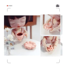 2件套迷你陶瓷杯、迷你咖啡杯碟、微缩场景娃娃屋配件、创意造型迷你咖啡杯、花碟装饰玩具、北欧风Ins流行马卡龙系列咖啡杯、向日葵咖啡陶瓷杯碟 - 彩色 - 查看 8