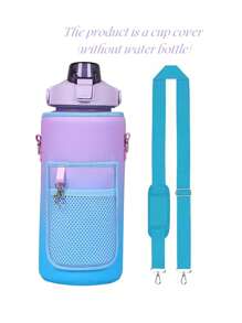 1pc 2000ml/64oz Acrylic Bottle Cover(Without Water Bottle And Key), Black Pocket Detail Tumbler Sleeve For Kitchen, Back To School Supplies Home Kitchen Appliances Accessories Gadgets Tools Christmas Kitchen Stuff Cooking Christmas - Multicolor - View 6